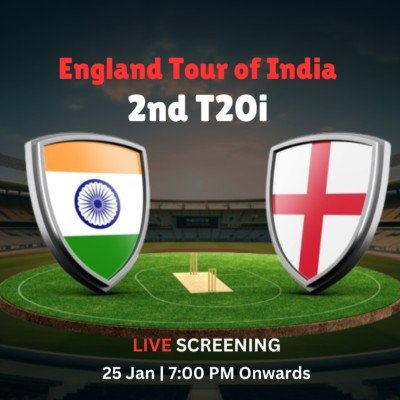 India vs England 2nd T20 Match (Screening) Tickets, The Terrace Best Rooftop Restaurant in