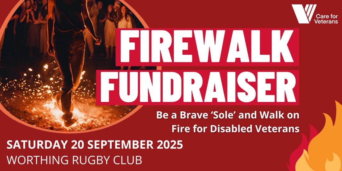 Care for Veterans Firewalk Fundraiser, 20 September | Event in Littlehampton | AllEvents