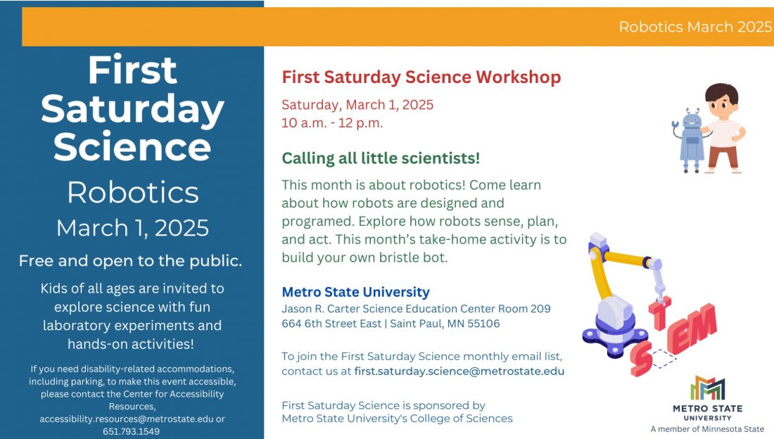First Saturday Science Robotics, Metropolitan State University, Saint ...