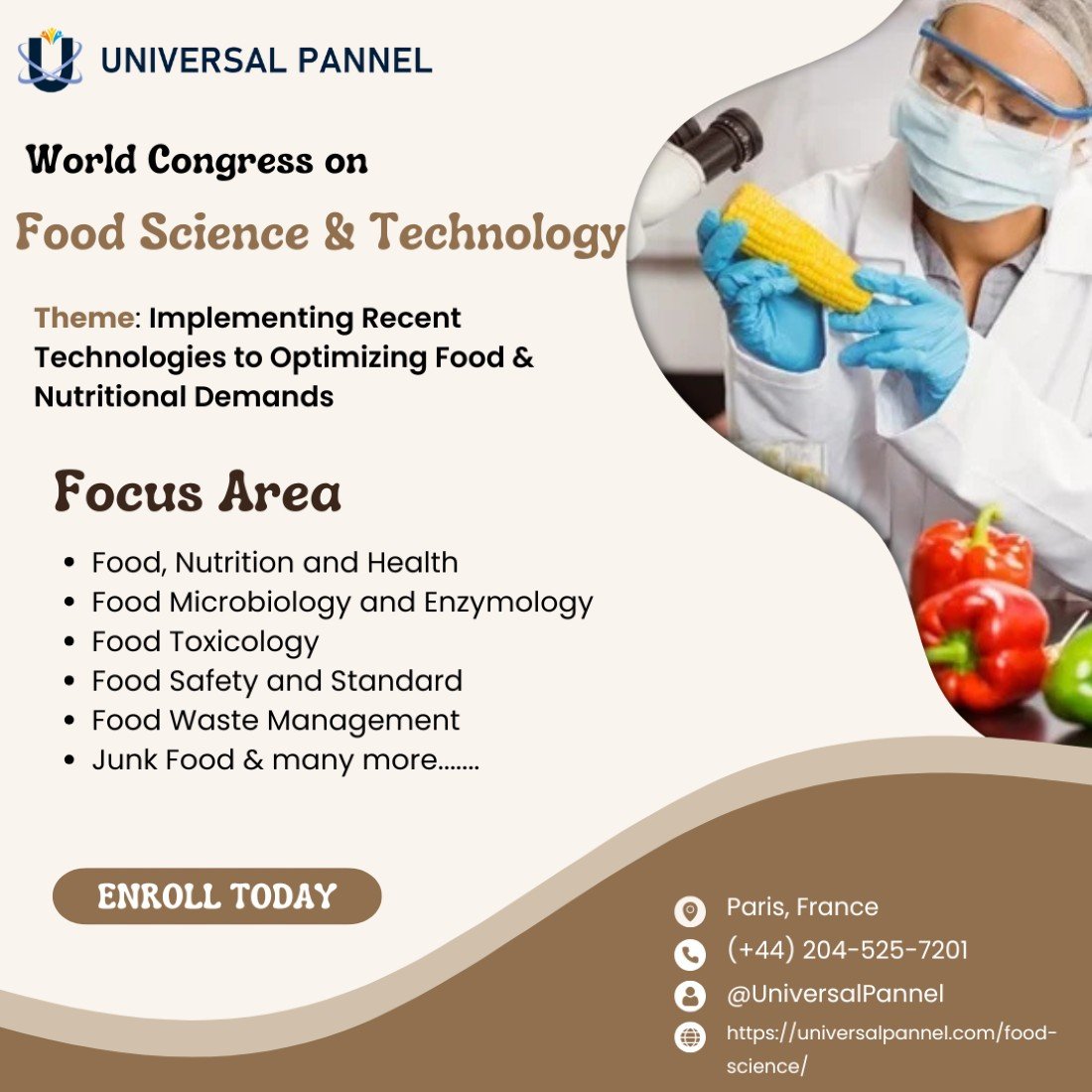  World Congress on Food Science and Technology , 4 August | Event in Paris | AllEvents
