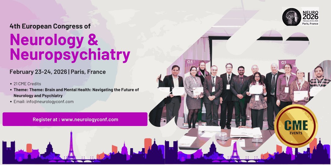 4th European Congress of  Neurology and Neuropsychiatry, 23 February | Event in Tremblay-en-France | AllEvents