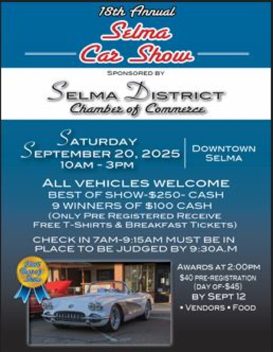 18th Annual Selma Car Show, 20 September | Event in Selma | AllEvents