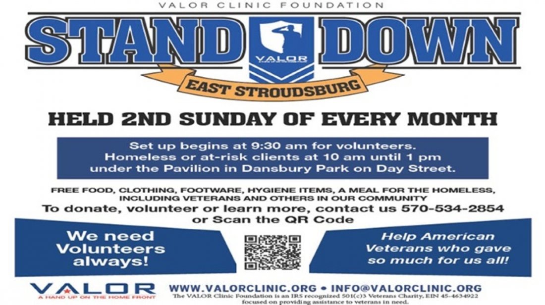 EAST STROUDSBURG STAND DOWN - VALOR Clinic Foundation - 12/14/25, 14 December | Event in East Stroudsburg