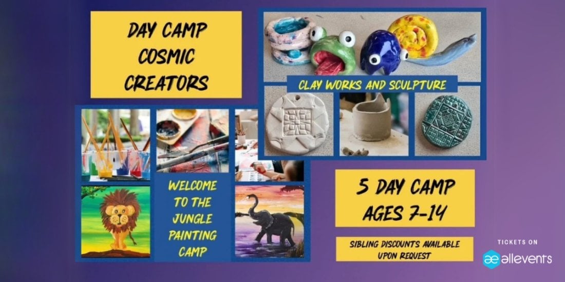 Summer Youth Day Camp: Combined Clay Works and Sculpture with Welcome to the Jungle Painting | Event in Vestal