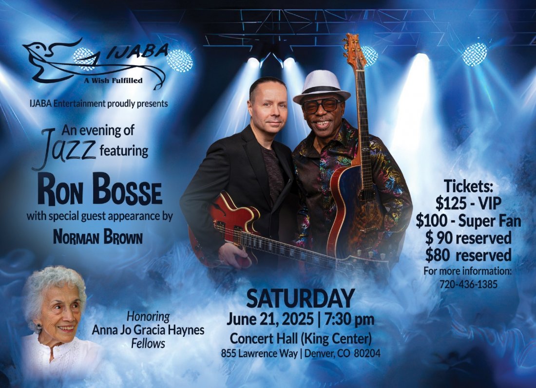 IJABA Entertainment presents an Evening of Jazz with Ron Bosse with special guest Norman Brown