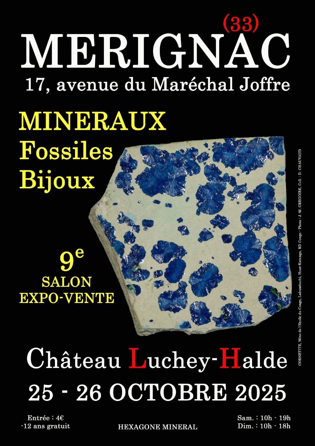 9e SALON MINERAUX FOSSILES BIJOUX de MERIGNAC (Gironde), 25 October | Event in Mérignac | AllEvents