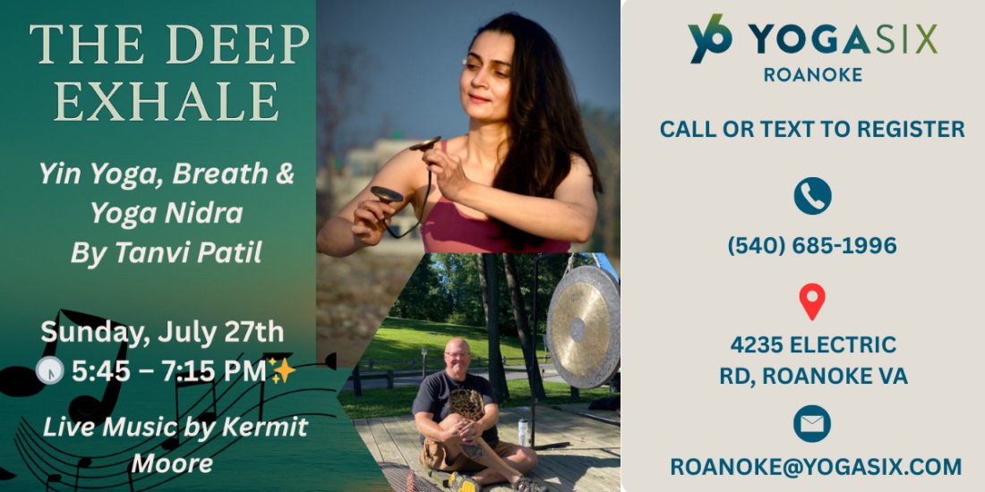 The Deep Exhale | Yin Yoga, Breath & Yoga Nidra Y6 Workshop | Event in Roanoke | AllEvents
