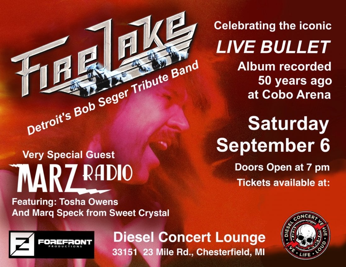  Fire Lake - Detroit's Bob Seger Tribute, live at Diesel on Saturday September 6, 6 September | Event in New Baltimore