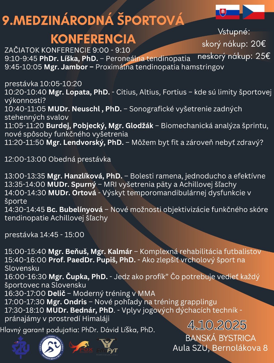 9. Medzinárodná športová konferencia, 4 October | Event in Banska Bystrica | AllEvents
