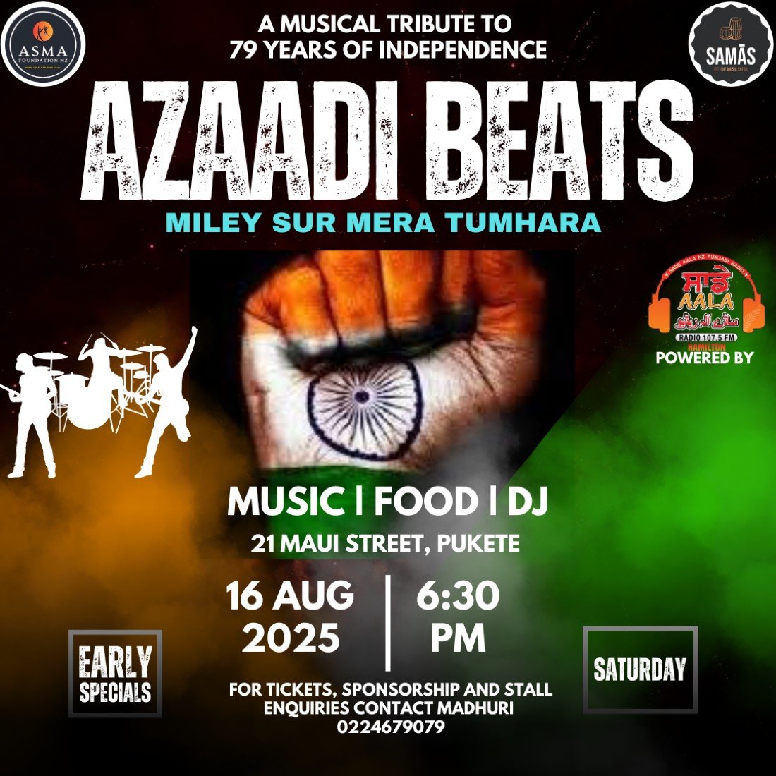 Azaadi Beats- Musical Tribute- India's 79th Independence Day, 16 August | Event in Hamilton | AllEvents