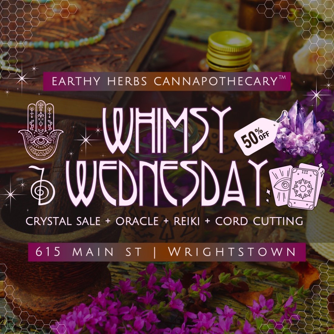 🧚‍♀️🔮Whimsy Wednesday | Crystal Sale + Energy Arts + Readings | Event in Wrightstown | AllEvents