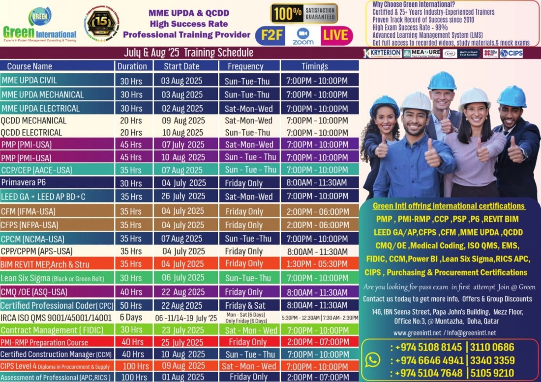 QCDD Exam Preparation Qatar – Get Certified with Green International, 9 August | Event in Doha | AllEvents