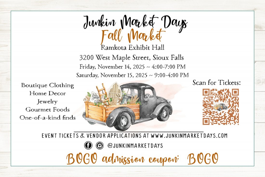 Junkin' Market Days Fall Event, 14 November | Event in Sioux Falls | AllEvents