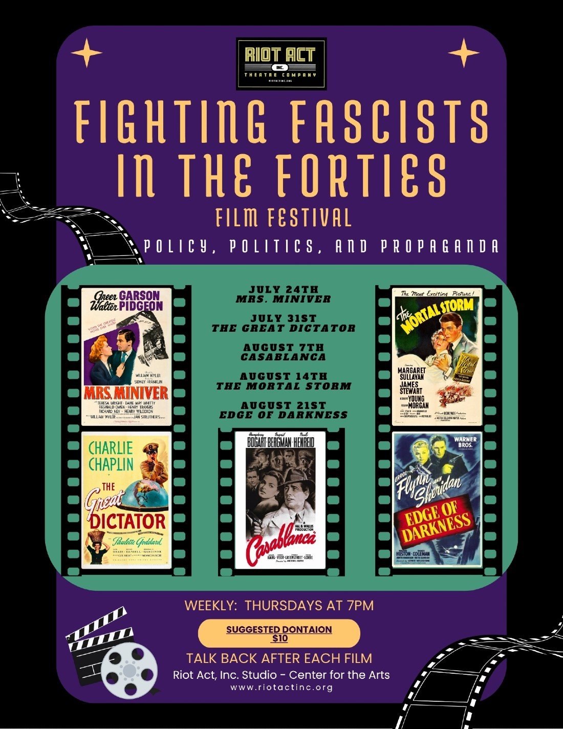 Fighting Fascists in the Forties Film Festival, 24 July | Event in Jackson | AllEvents