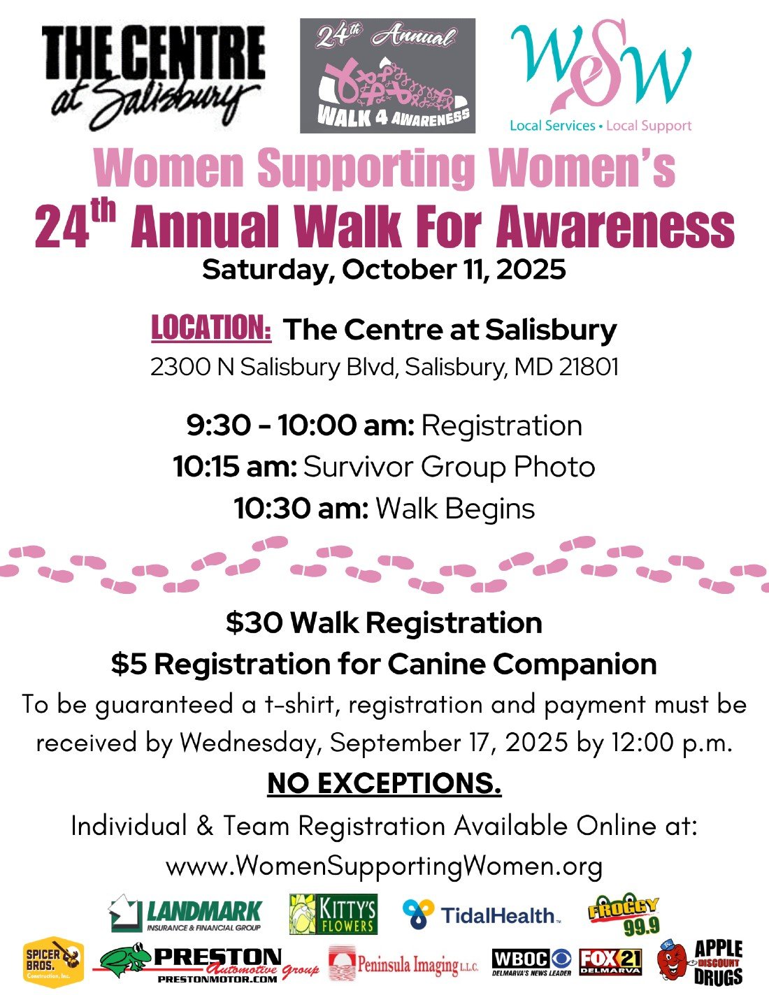 Women Supporting Women's 24th Annual Walk for Awareness, 11 October | Event in Salisbury | AllEvents