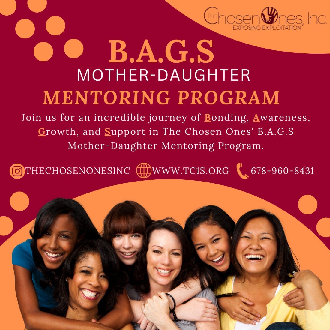 B.A.G.S. Mother-Daughter Mentoring program, 16 August | Event in Stonecrest | AllEvents