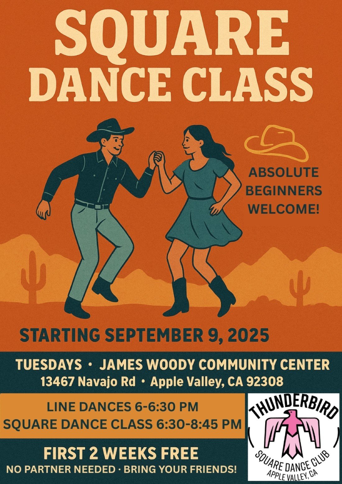 Square Dance Class - Starting Sept 9th 2025 - Apple Valley, CA, 9 September | Event in Apple Valley | AllEvents