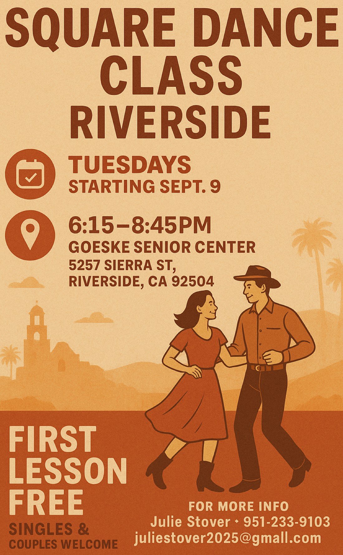 New Square Dance Class in Riverside, California - September 9th 2025, 9 September | Event in Riverside | AllEvents