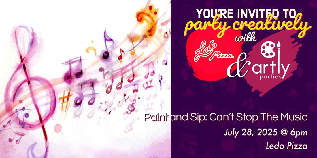 Paint and Sip: Can't Stop The Music Watercolor, 28 July | Event in Lynchburg | AllEvents
