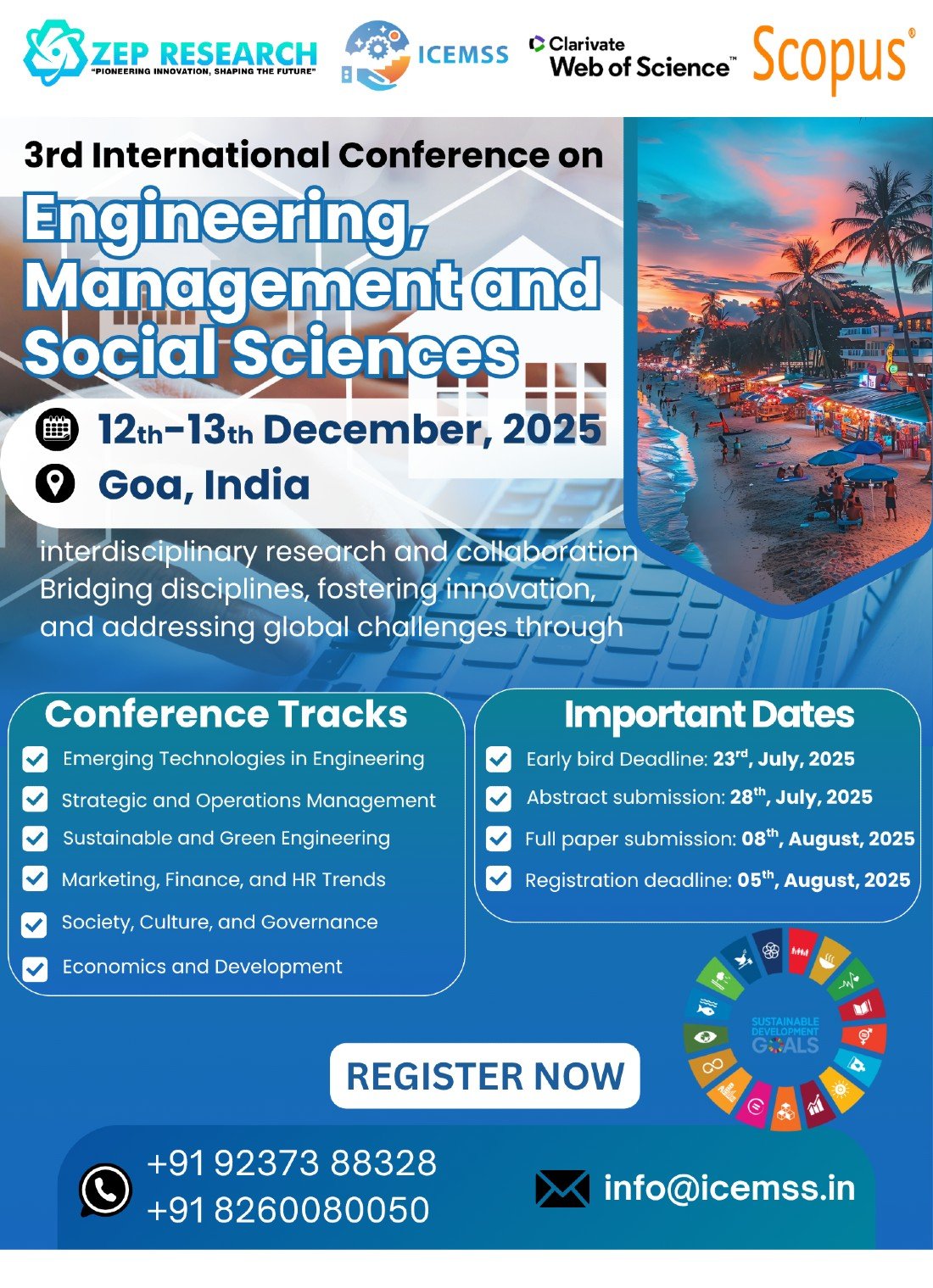 3rd International Conference on Engineering, Management and Social Sciences, 27 December | Event in Mapusa