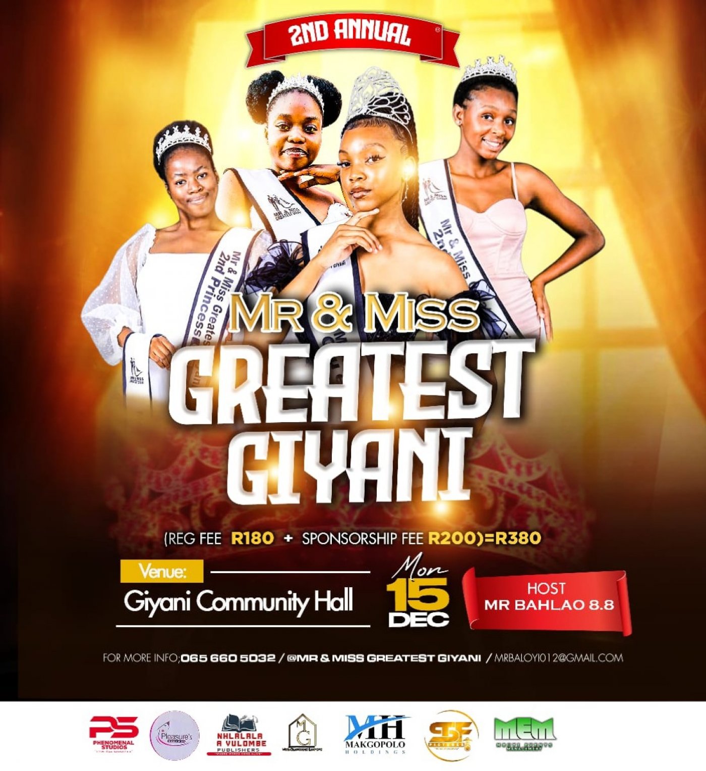 Mr & Miss Greatest Giyani, 15 December | Event in Tzaneen | AllEvents