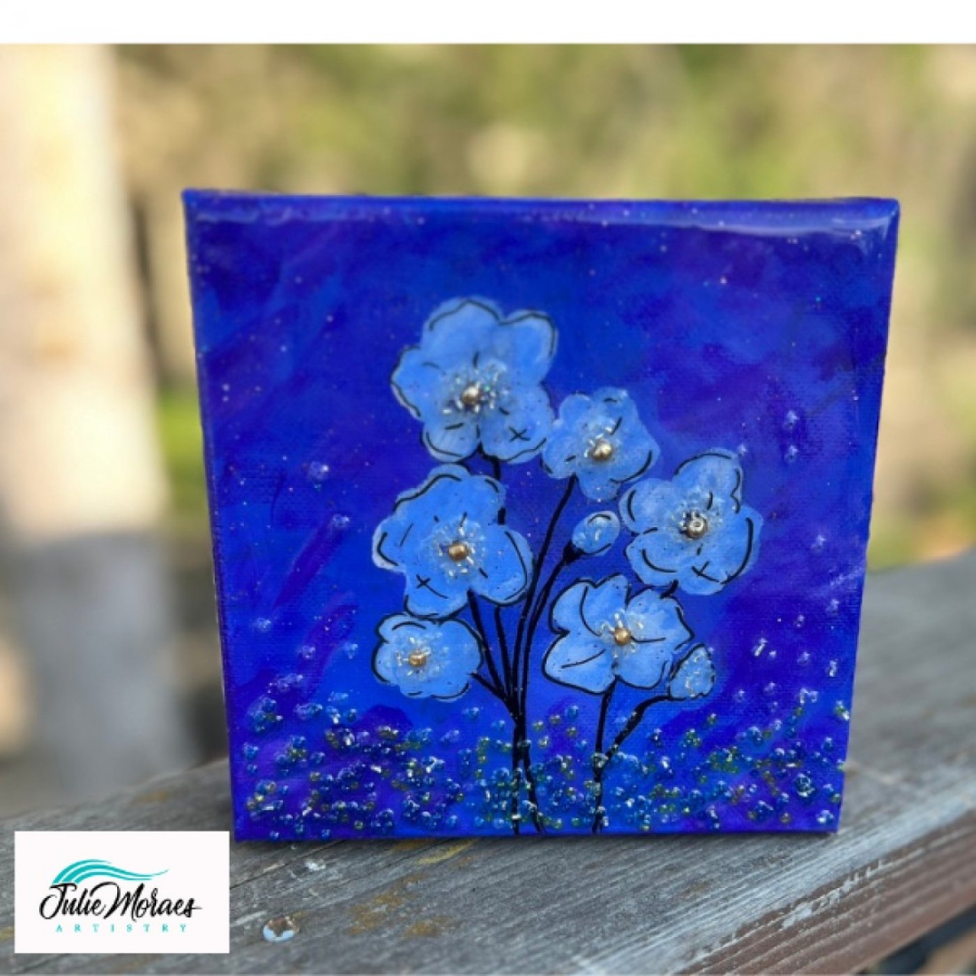 Forget Me Not Resin Painting Workshop ~ADVANCED RESERVATION REQUIRED, 7 August | Event in Anchorage | AllEvents