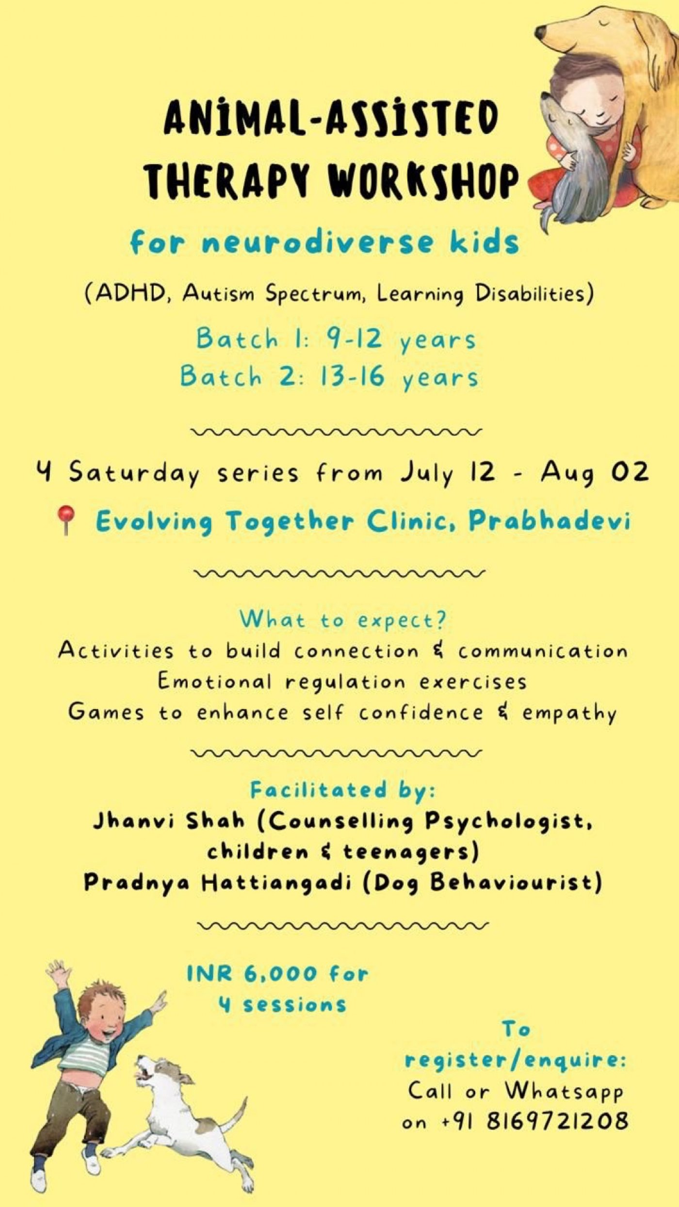 Animal Assisted Therapy Workshop for Neurodiverse Kids | Event in Mumbai | AllEvents