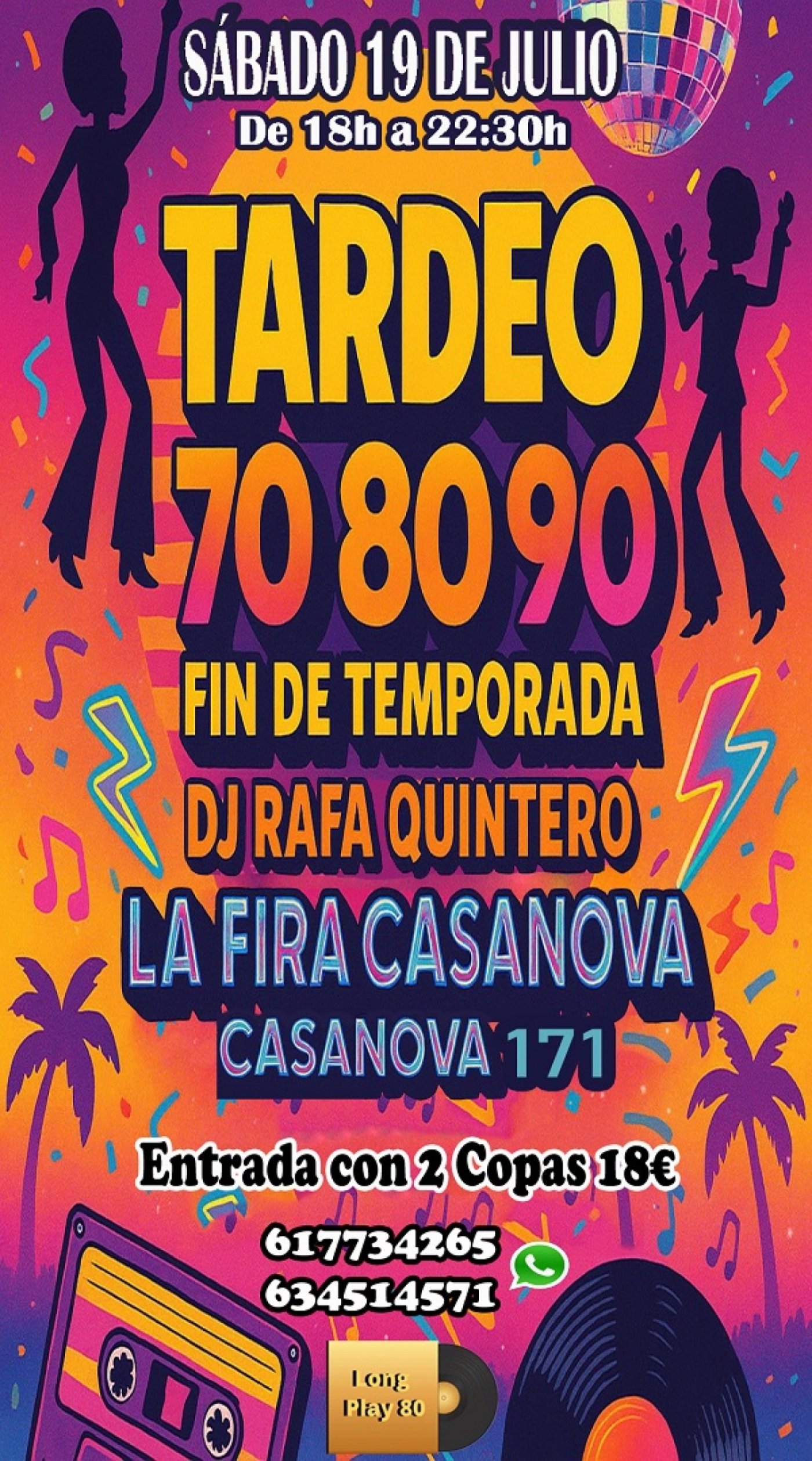 Tardeo 70s 80s 90s (Fin de Temporada) 🕺🏻​, 19 July | Event in Barcelona | AllEvents