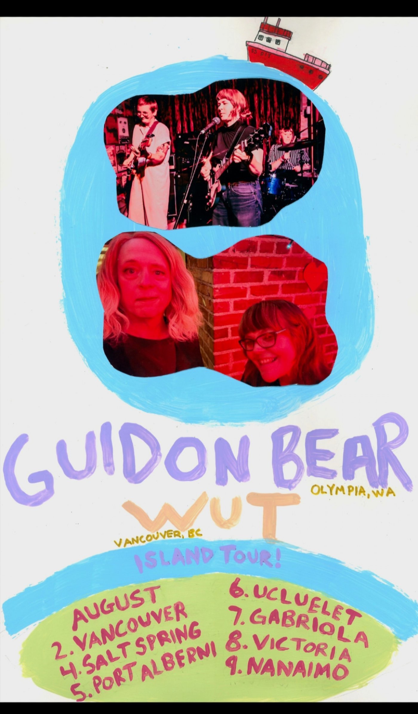 WUT, Guidon Bear, and Frantic Mistake at ANAF Ukee, 6 August | Event in Ucluelet | AllEvents
