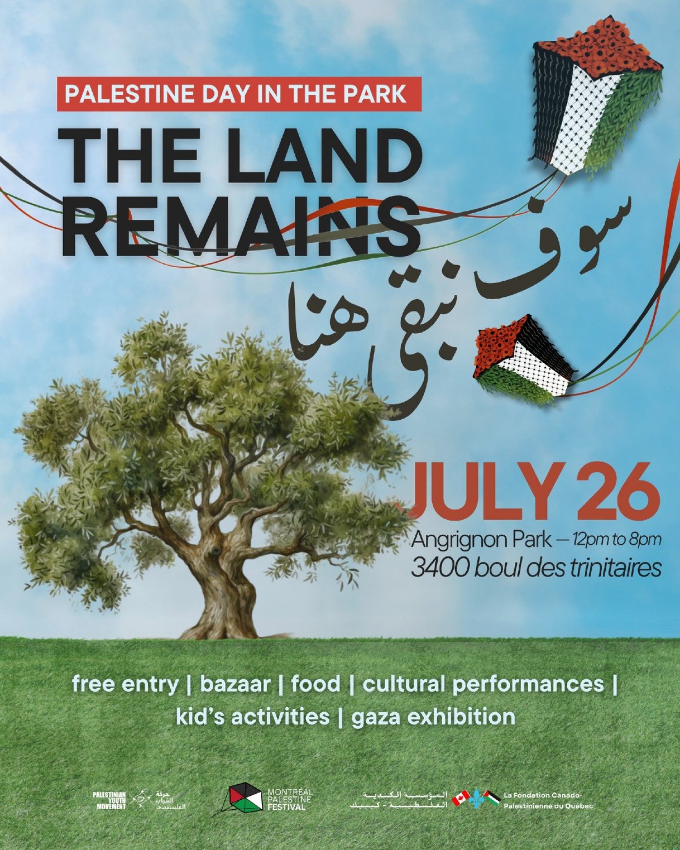 The Land Remains: Palestine Day in the Park, 26 July | Event in Verdun | AllEvents