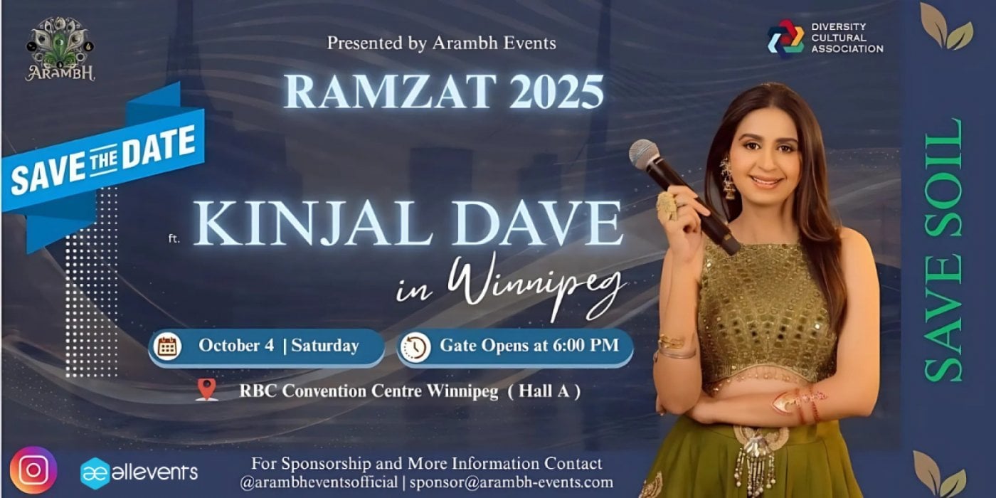 Ramzat 2025 with KINJAL DAVE in Winnipeg, Manitoba, 4 October | Event in Winnipeg | AllEvents