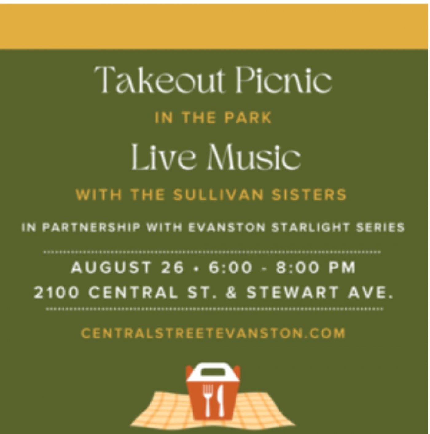 Central Street Evanston's 4th Annual Takeout Picnic, 26 August | Event in Evanston | AllEvents