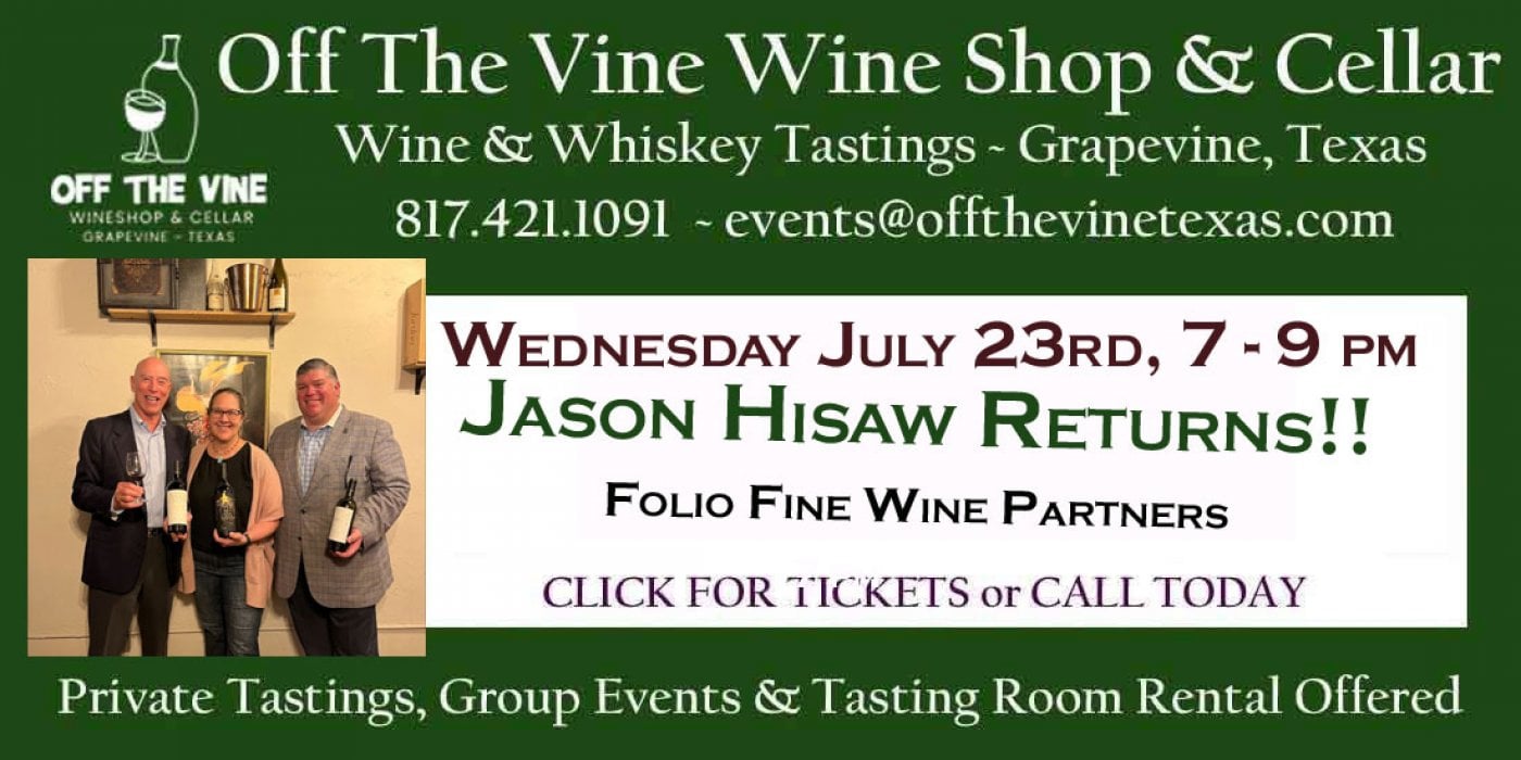 WOW! Wine Tasting ~ Folio Fine (Italian)Wines with Jason Hisaw , 23 July | Event in Grapevine | AllEvents
