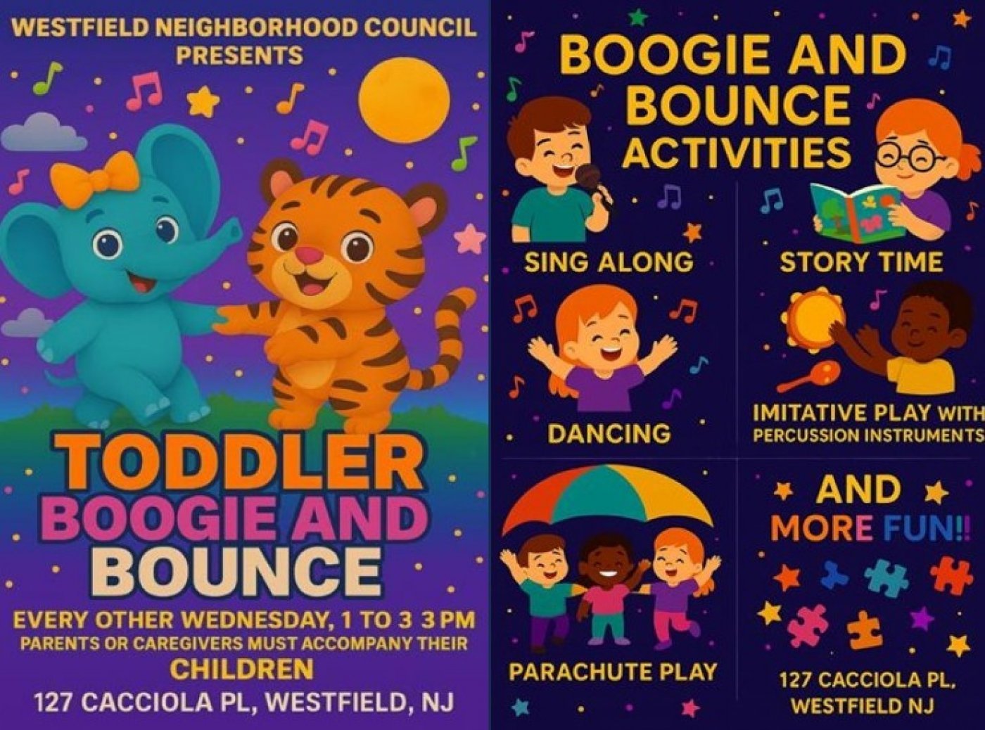 TODDLER SUMMER ACTIVITY: BOOGIE & BOUNCE (Ages: 1-5), 16 July | Event in Westfield | AllEvents