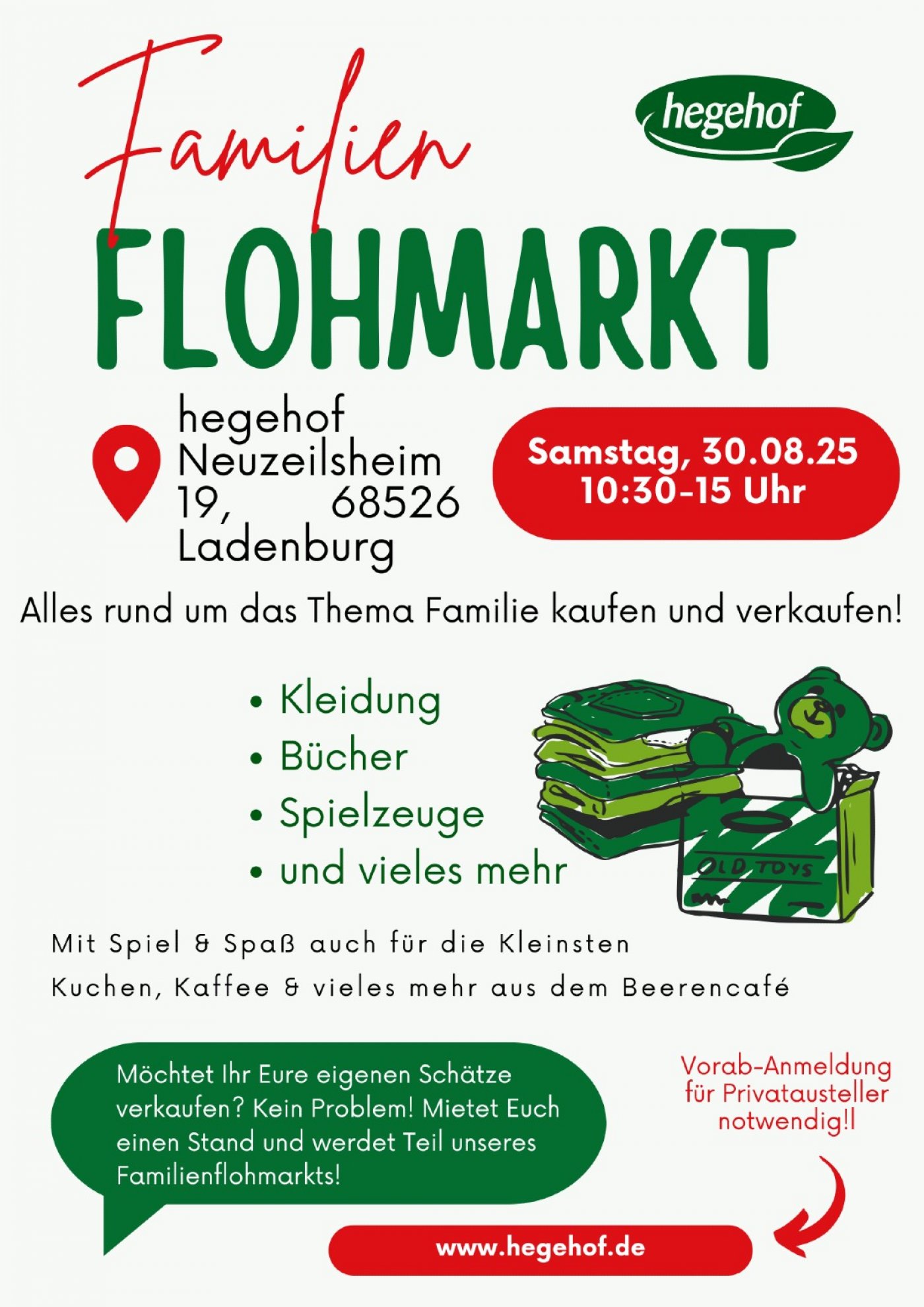 2. hegehof Familienflohmarkt, 30 August | Event in Mannheim | AllEvents