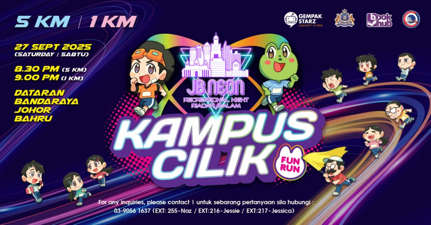 Kampus Cilik Fun Run X JB Neon 2025, 27 September | Event in Johor Bahru | AllEvents