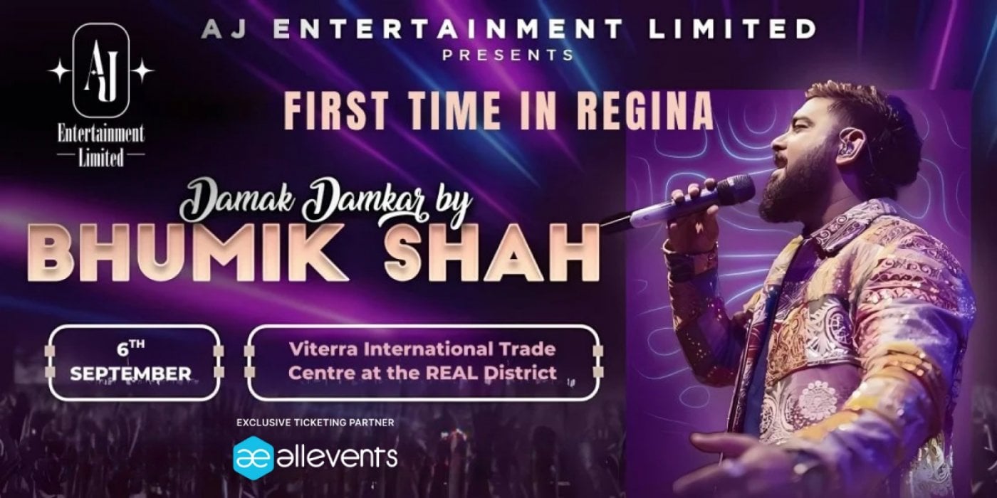 Damak Damkar Dakla King – Bhumik Shah Live in Regina, 6 September | Event in Regina | AllEvents