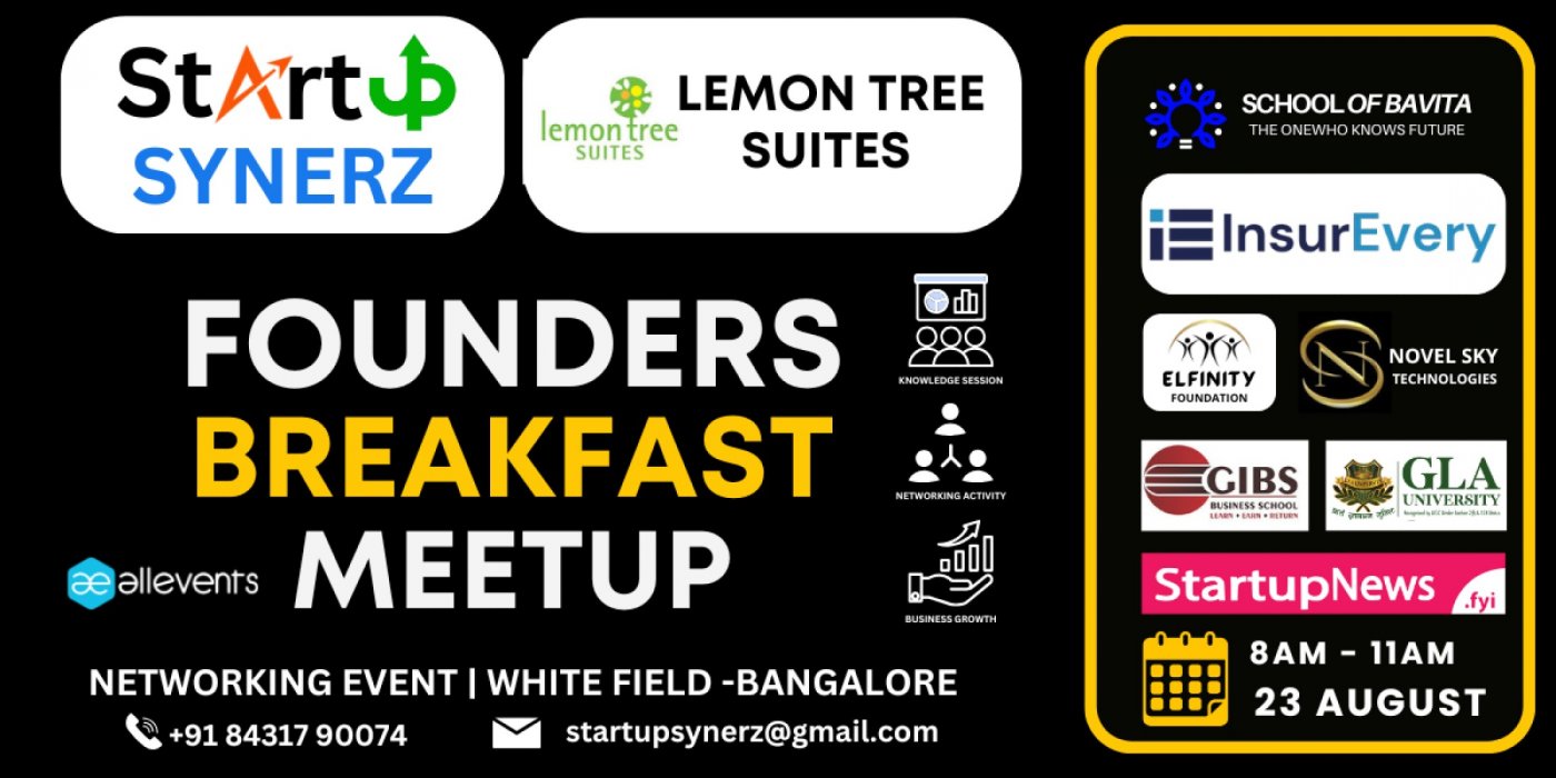 Entrepreneurs & Founders Breakfast Club | Startups, Aspiring Entrepreneurs, Founders & Professionals, 23 August