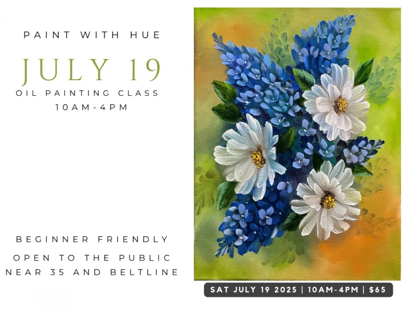Floral oil painting with a certified Bob Ross Instructor, 19 July | Event in Carrollton | AllEvents