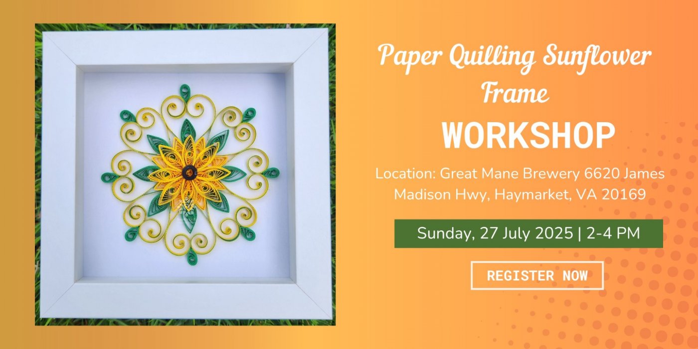 Paper Quilling Sunflower Frame Workshop, 27 July | Event in Haymarket | AllEvents