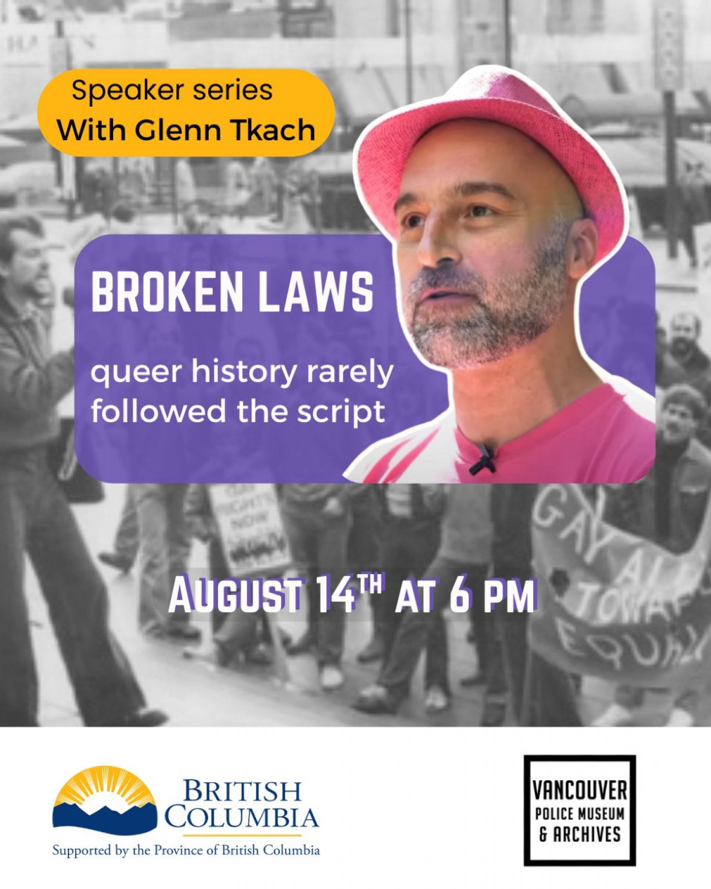 Broken Laws: queer history rarely followed the script, 14 August | Event in Vancouver | AllEvents