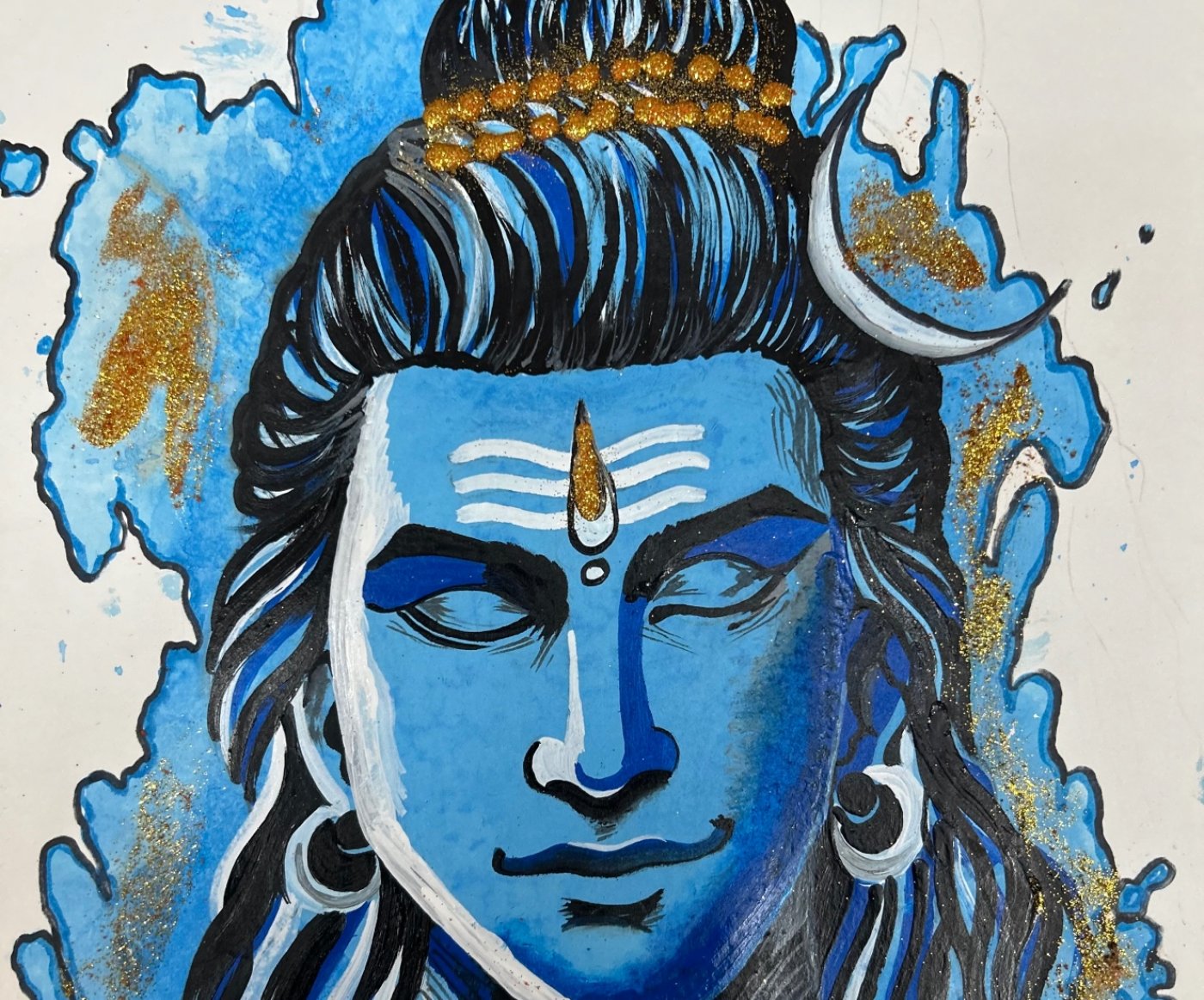 Spill painting of Lord Shiva on canvas  | Event in Ahmedabad | AllEvents