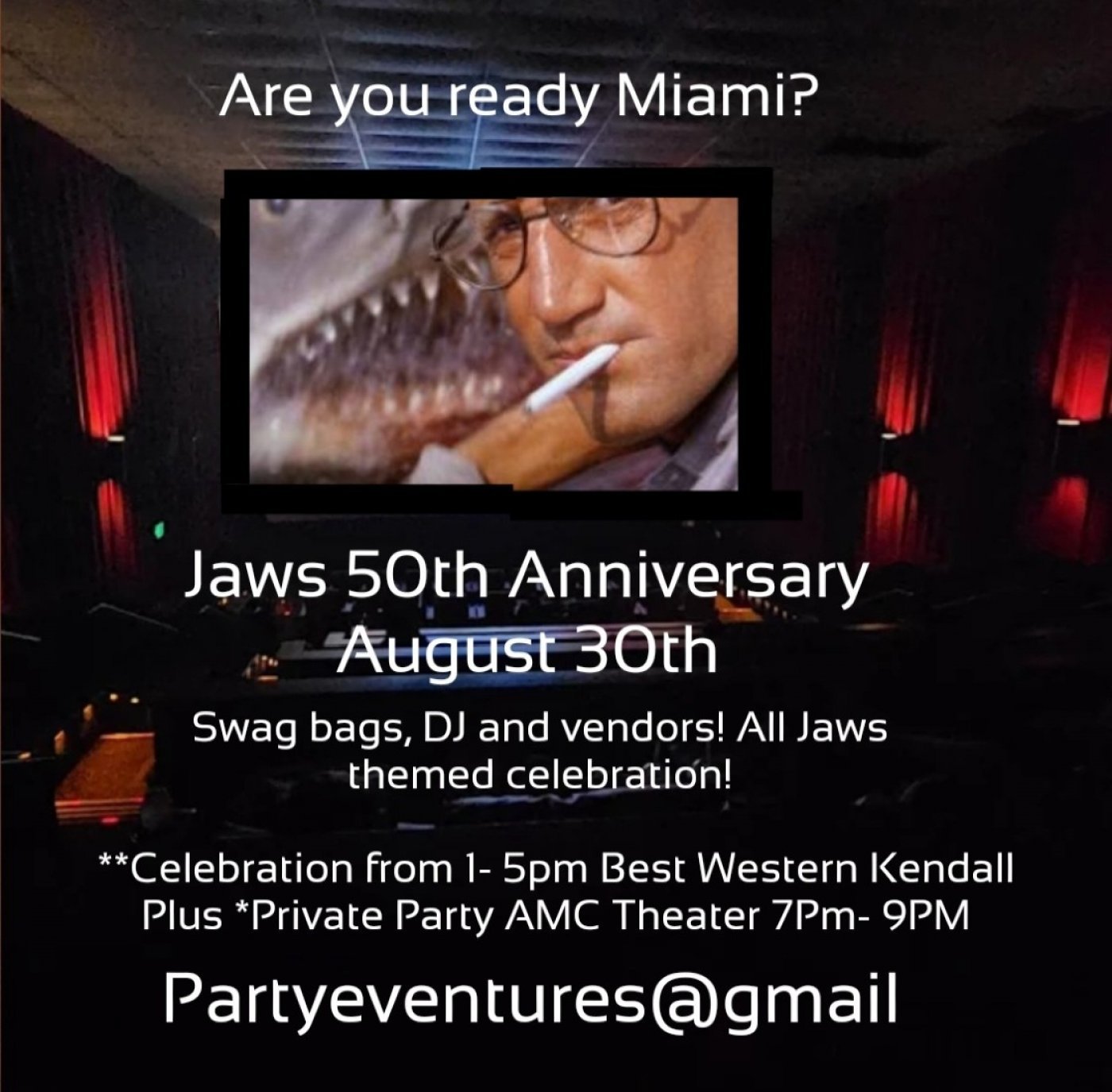 Jaws 50th Anniversary Pool Party and Private Screening of Jaws, 30 August | Event in Miami | AllEvents