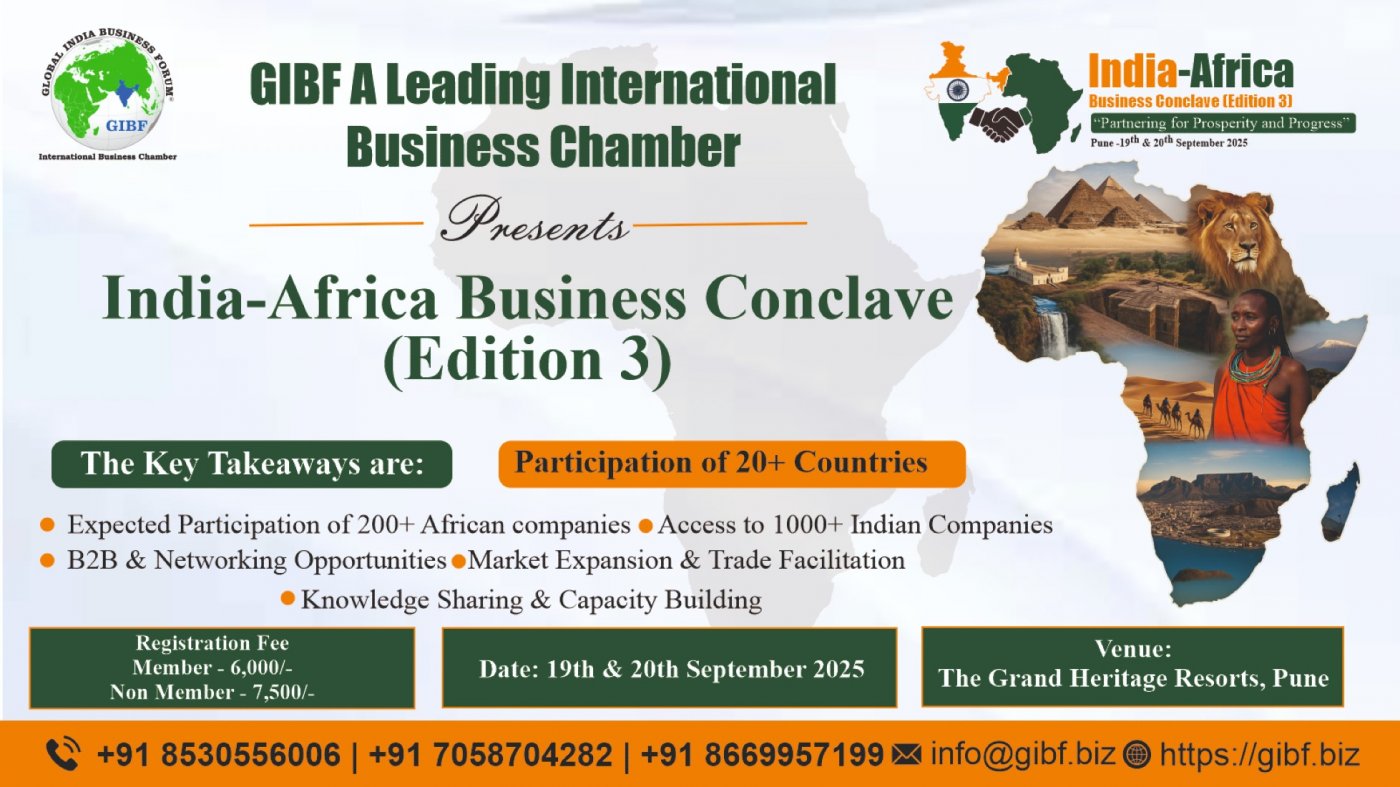 GIBF Presents: India–Africa Business Conclave – Edition 3, 19 September | Event in Pune | AllEvents