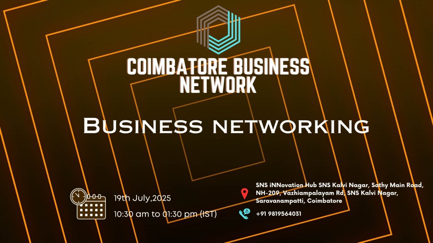 Coimbatore | BUSINESS NETWORKING 2025, 19 July | Event in Coimbatore | AllEvents