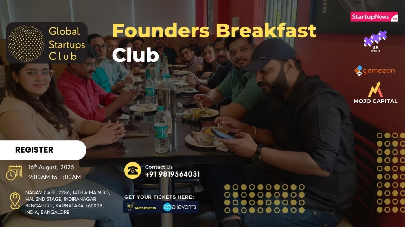 Bengaluru Founders Breakfast Club 2025, 16 August | Event in Bangalore | AllEvents