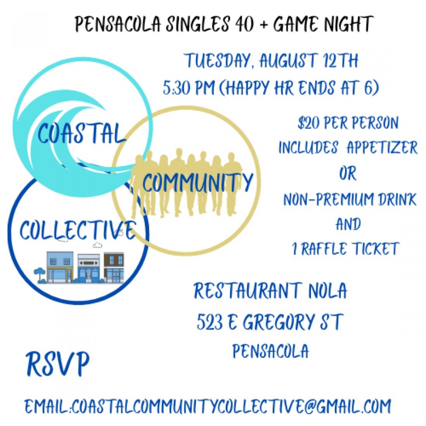 Pensacola Singles 40+ Event (every 2nd Tuesday) | Event in Pensacola | AllEvents