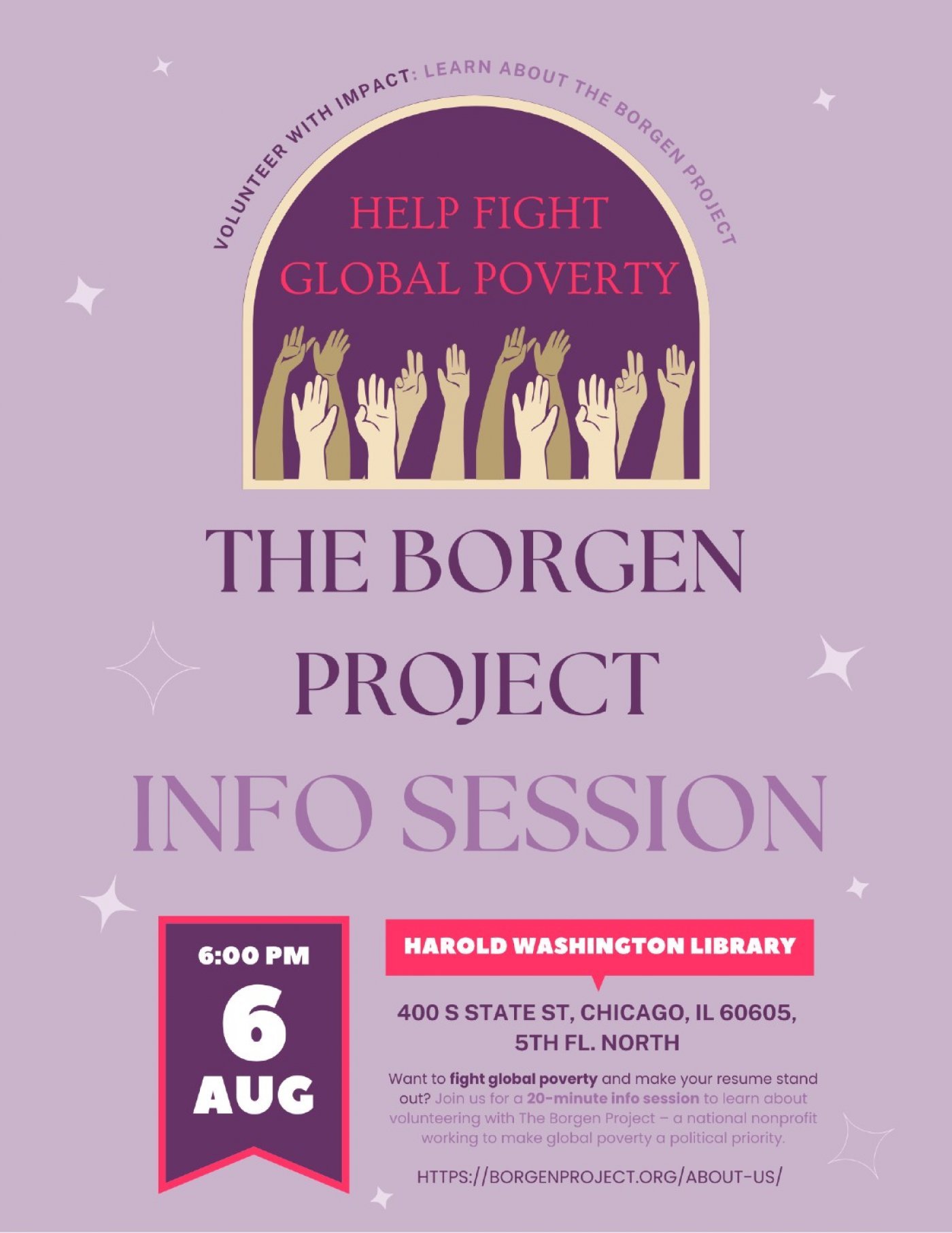 Volunteer with Impact: Learn About The Borgen Project, 6 August | Event in Chicago | AllEvents