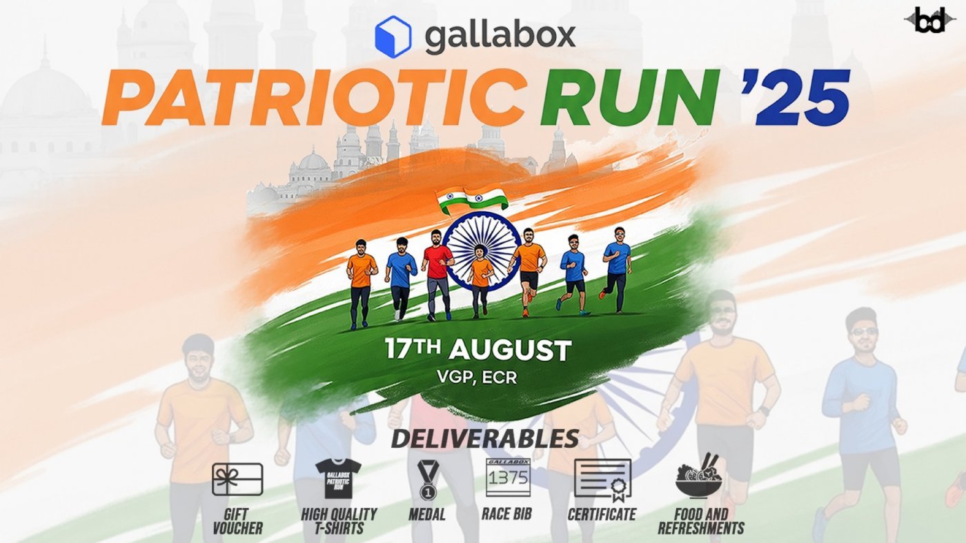 Patriotic Run by Gallabox, 17 August | Event in Chennai | AllEvents