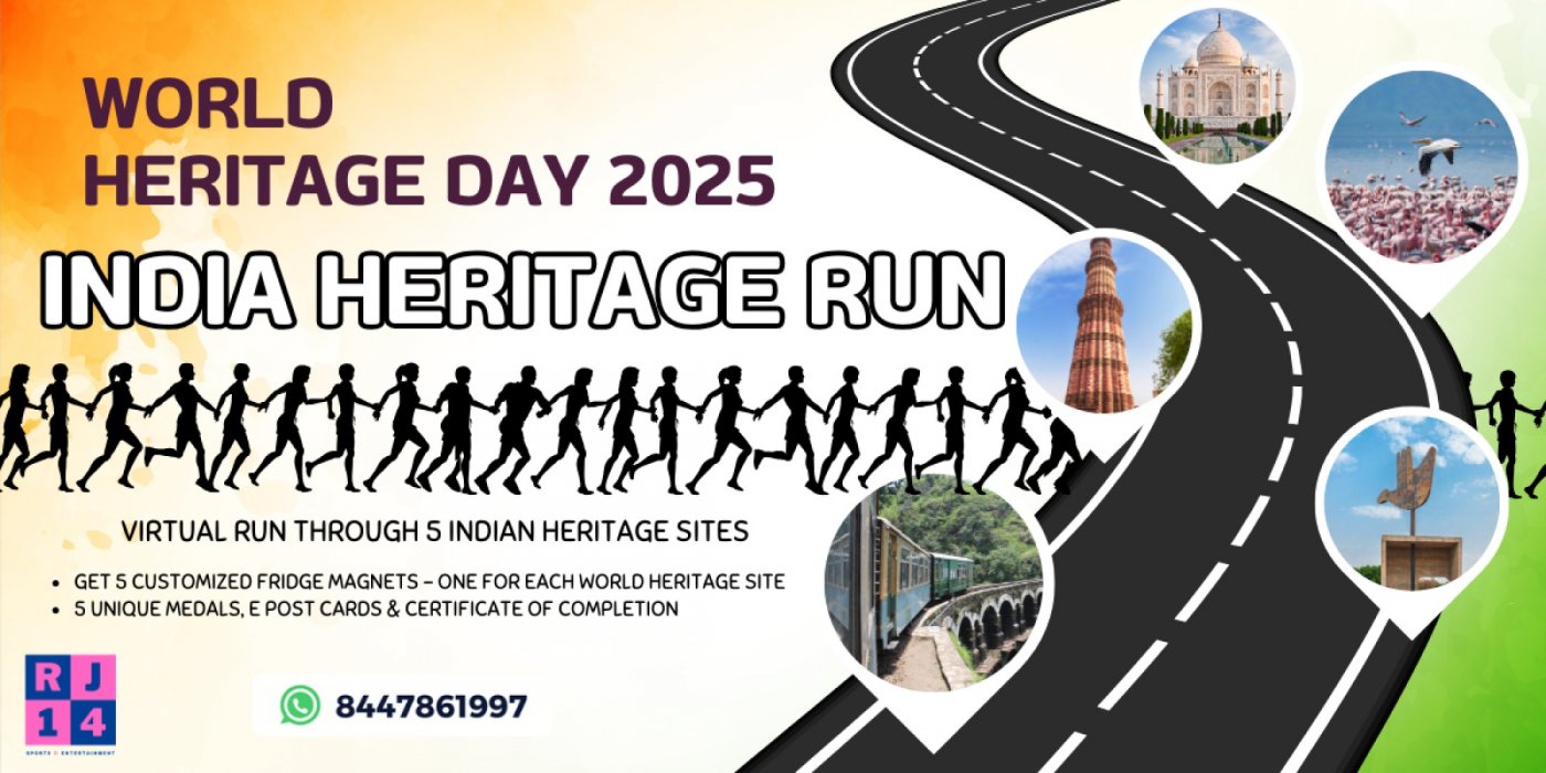 India Heritage Run – 5 World Heritage Sites Challenge 2025, 1 August | Online Event | AllEvents